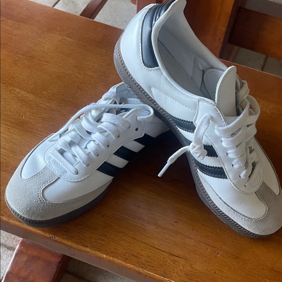 adidas White and Black Men's Sneakers - Picture 1 of 4